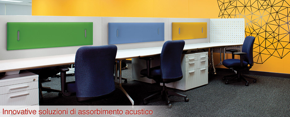 assorbimento acustico ufficio